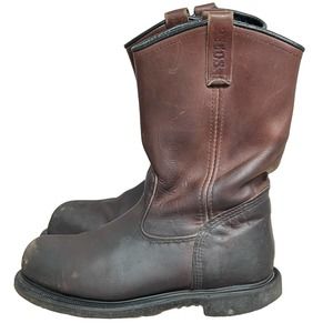 Red Wing Pecos Men's Size 10.5 EH Leather Steel Toe Work Boots Waterproof 2413